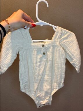 Carter's Cream Long-Sleeve Textured Baby Bodysuit